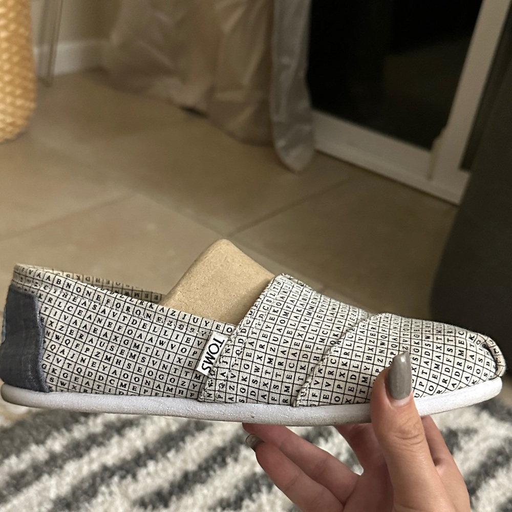 TOMS Monochrome Geometric Slip-Ons